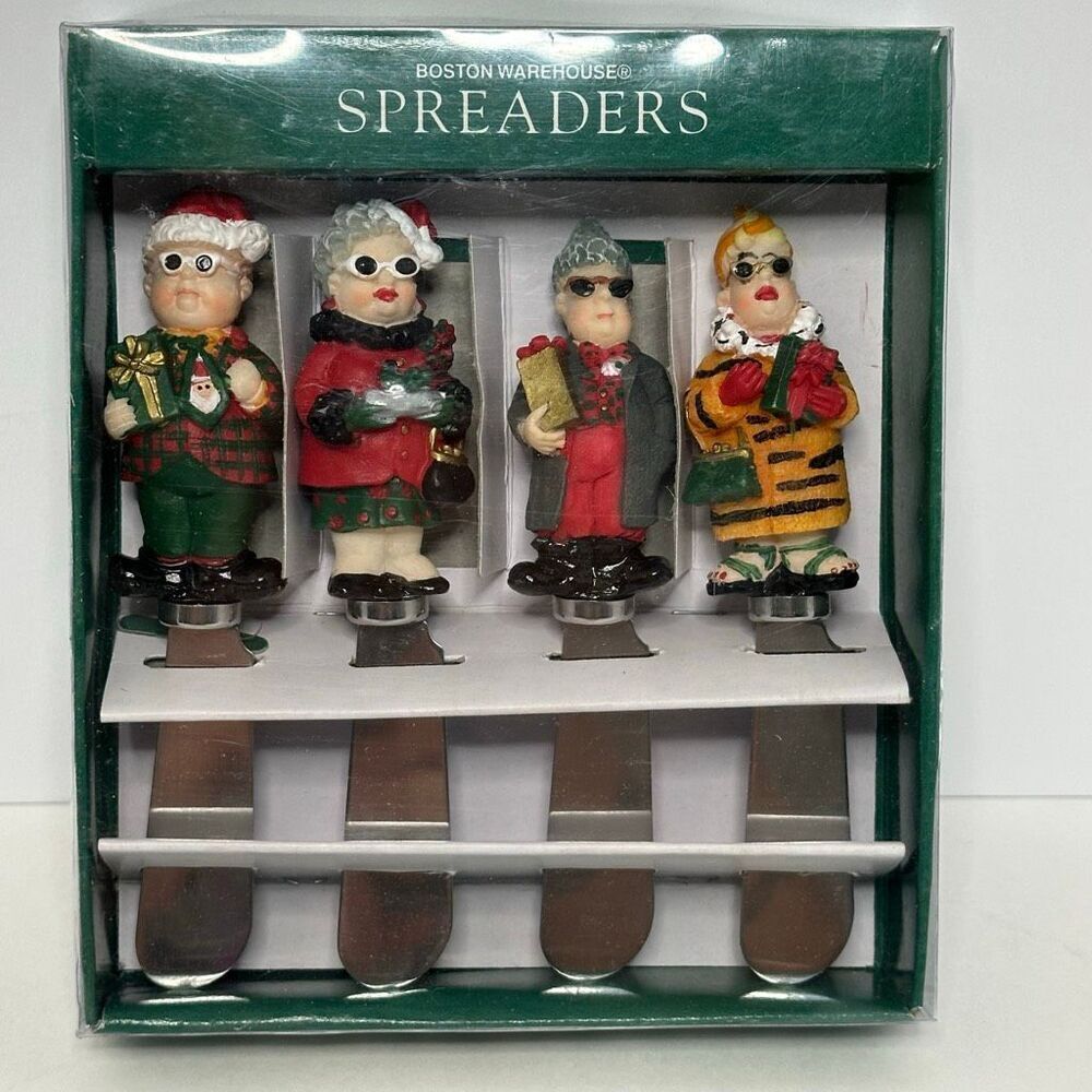 Vintage Boston Warehouse Holiday Christmas Pate/cheese Spreaders 1998